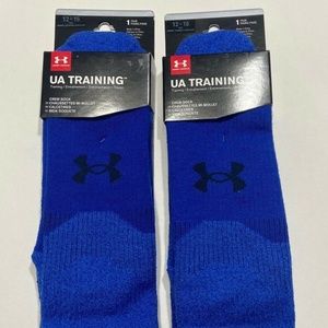 Under Armour Training Unrivaled Crew Socks 2 Pair Royal Blue Size: XL 12-16